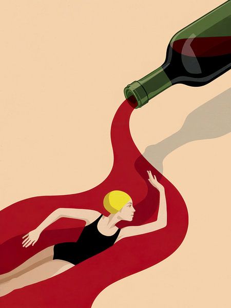 Baignade dans le vin par Andreas Magnusson