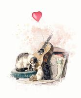 Famille de chat musical