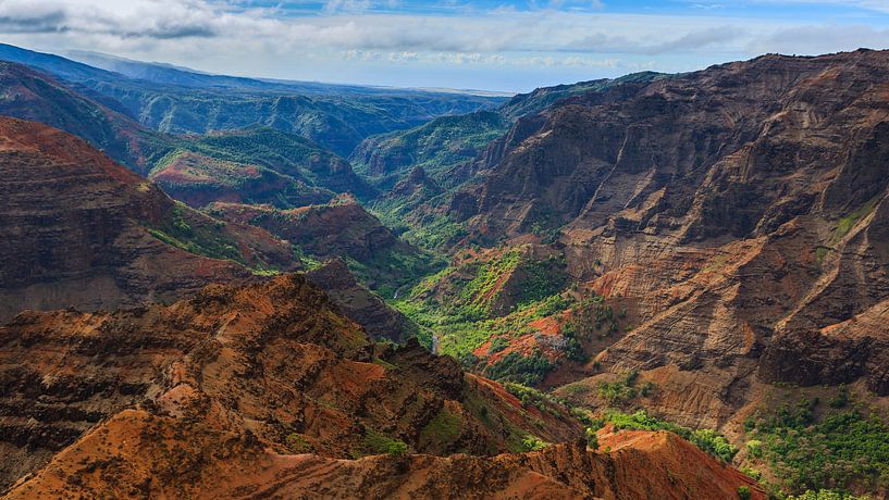 Hubschrauber-Blick über den Waimea Canyon, Kauai, Hawaii von Henk Meijer Photography