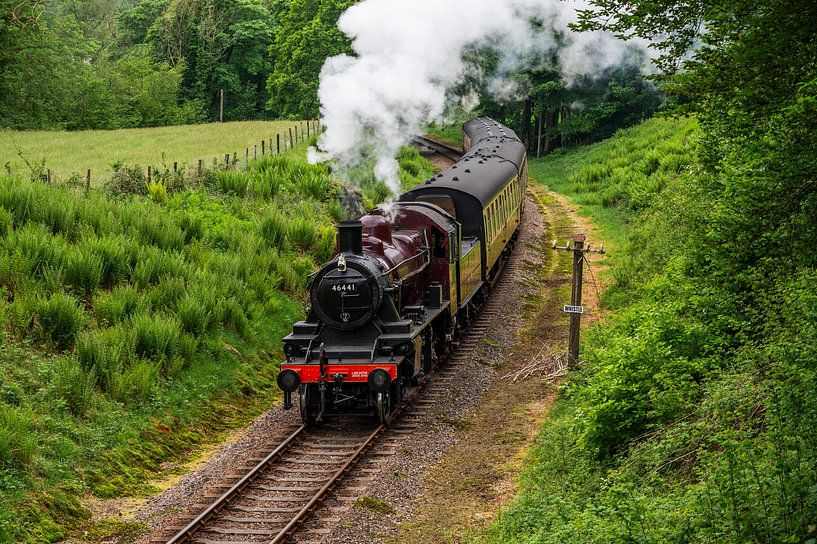Steam train in Lake District UK by Herman Coumans