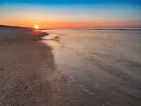 Sonnenuntergang am Strand von Oost Vlieland, Sonnenuntergang an der Bucht