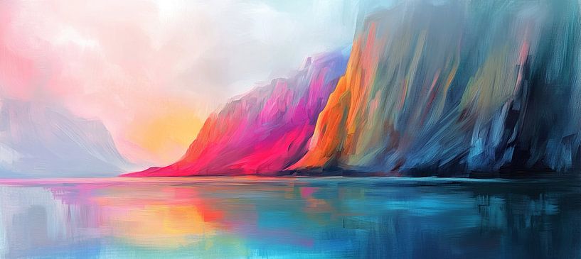 Klippenspiegelungen von Abstraktes Gemälde