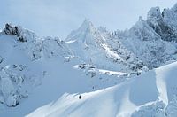 Winter-Solo-Bergsteiger Chamonix