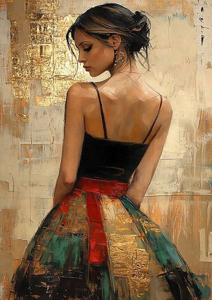 Gold Fashion | Robe élégante en or par Zen et Plus