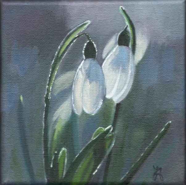 Snowdrops in the morning sun by StudiJoannArt