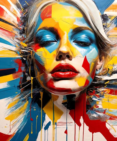 The Pop Art Face von Wall Art Creations by Peter