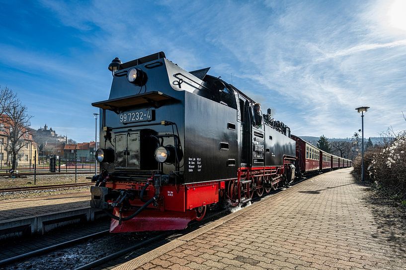 Aperçu de la locomotive à vapeur du chemin de fer à voie étroite du Harz par Andreas Völkel