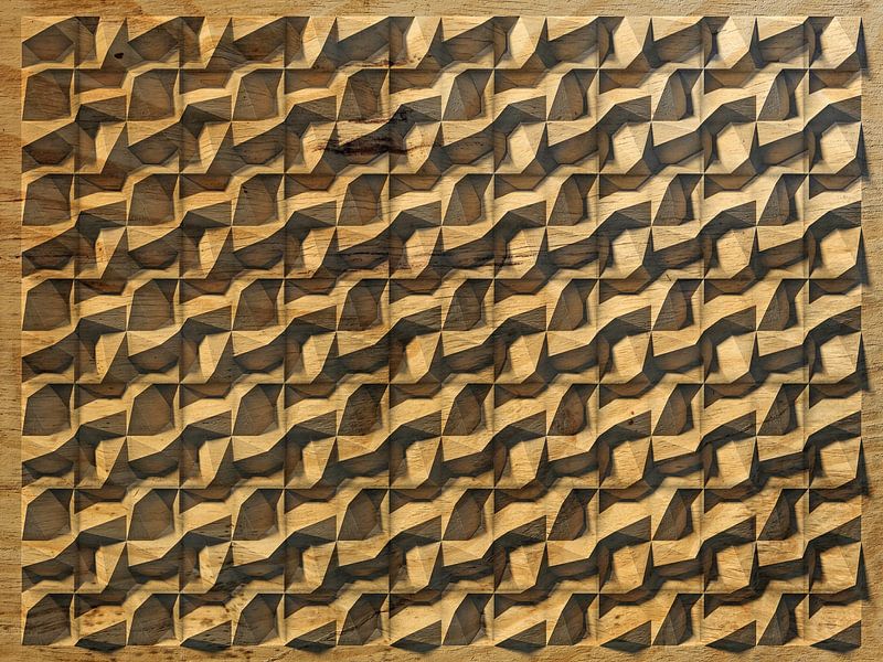 Reliëf D3 Sculpture sur Bois par Frans Blok - des photos, de l'art et des autres décorations murales