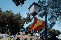 Spaanse en Canarische vlaggen