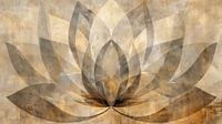 Abstracte lotusbloem in aardkleur