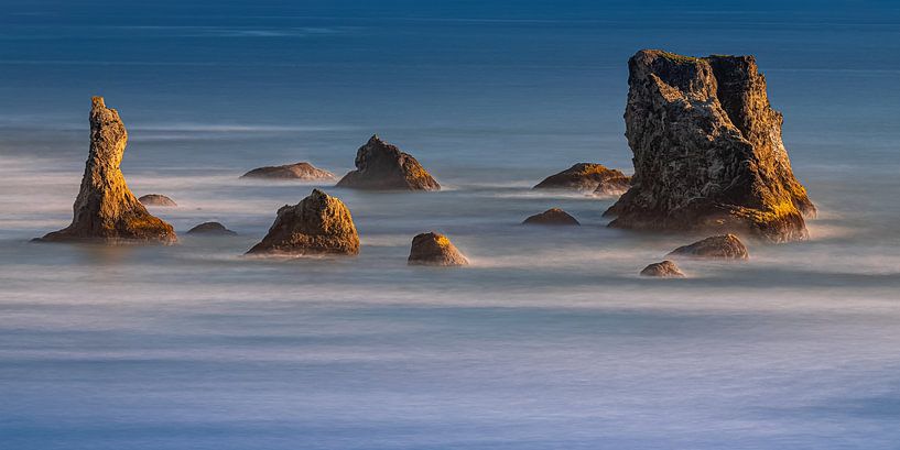 Sonnenuntergang am Strand von Bandon, Oregon von Henk Meijer Photography