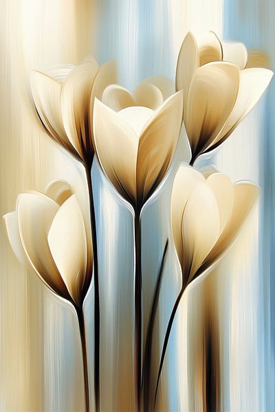 Modern abstract flowers by Bert Nijholt