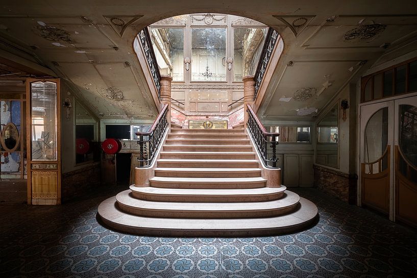 Stairs in Abandoned Cinema. by Roman Robroek - Photos of Abandoned Buildings
