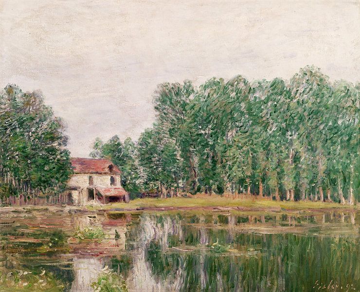 Alfred Sisley,Die Ufer des Kanals in Moret Sur Loing von finemasterpiece