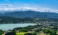 A view of the lakeside promenade in Velden on beautiful Lake Woerthersee