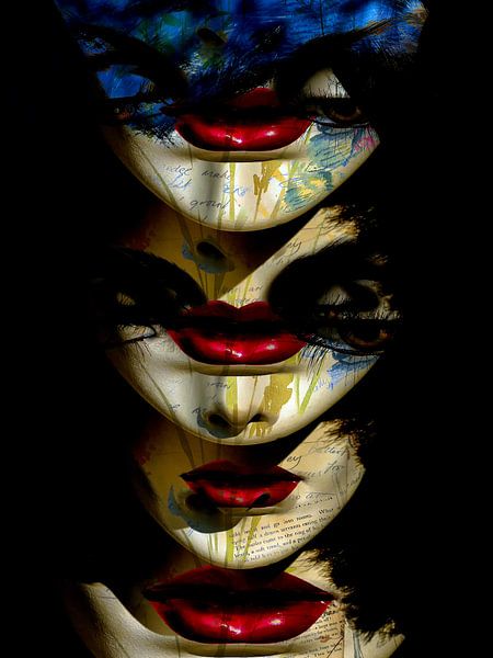 Pyramid of red lips von Gabi Hampe