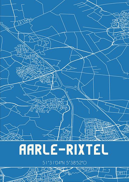 Plan d'ensemble | Carte | Aarle-Rixtel (Brabant septentrional) par Affiches de lieux