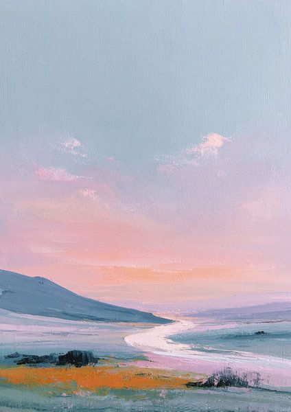 Minimalist landscape by the river by Niklas Maximilian