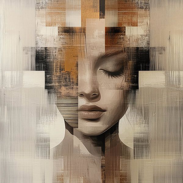 Introspection géométrique d'une femme par Color Square