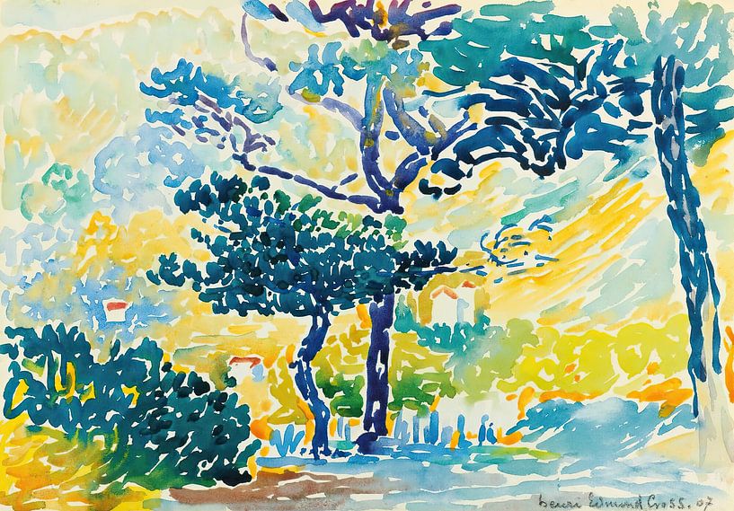 Henri-Edmond Cross - Provençalische Landschaft (1907) von Peter Balan