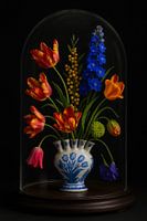 Tulip beauty under bell jar