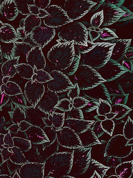 Feuilles de plantes marron - feuillage par The Art Kroep