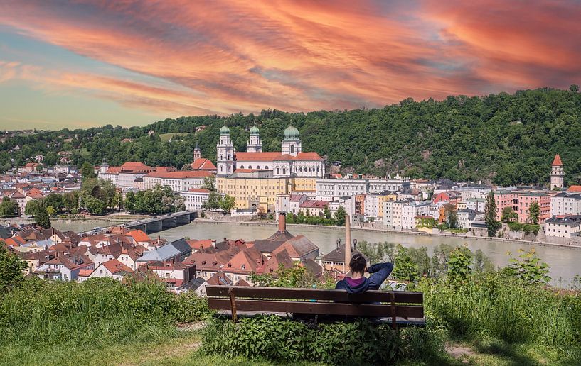 View of the city of Passau from the Inn River by Animaflora PicsStock