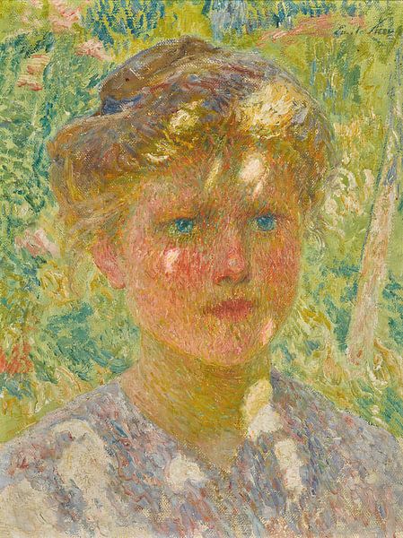 Young girl with blond hair, Emile Claus by Masterful Masters