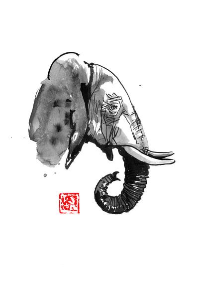 elephant profil par Péchane Sumie