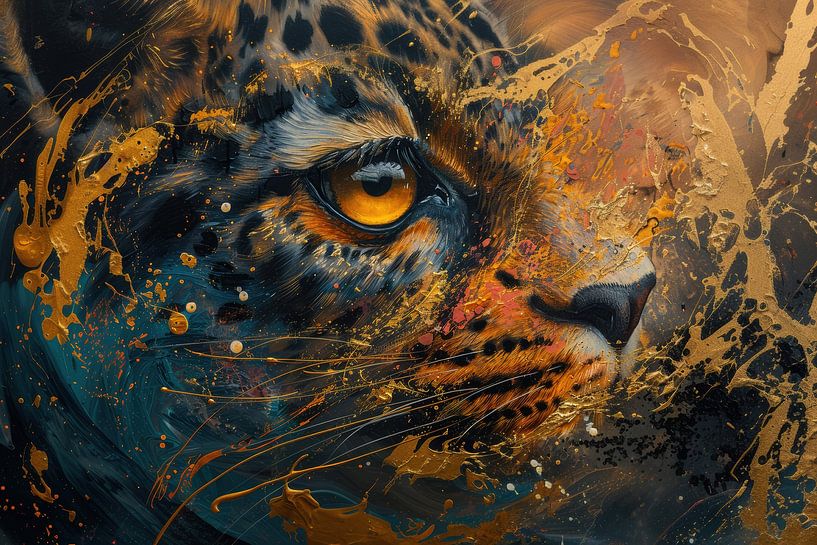 Auge des Jägers Abstrakte Leoparden Kunst von Eva Lee