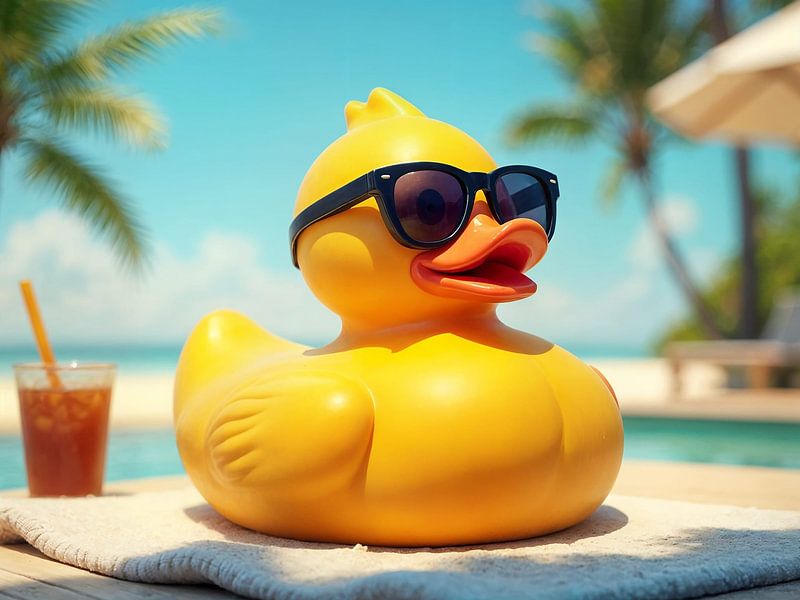 Bain de soleil au bord de la piscine par Andrea Diepeveen-Loot