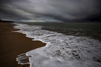 Die Küste von Breskens an einem windigen Tag.