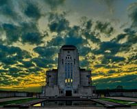 Radio Kootwijk bij zonsondergang