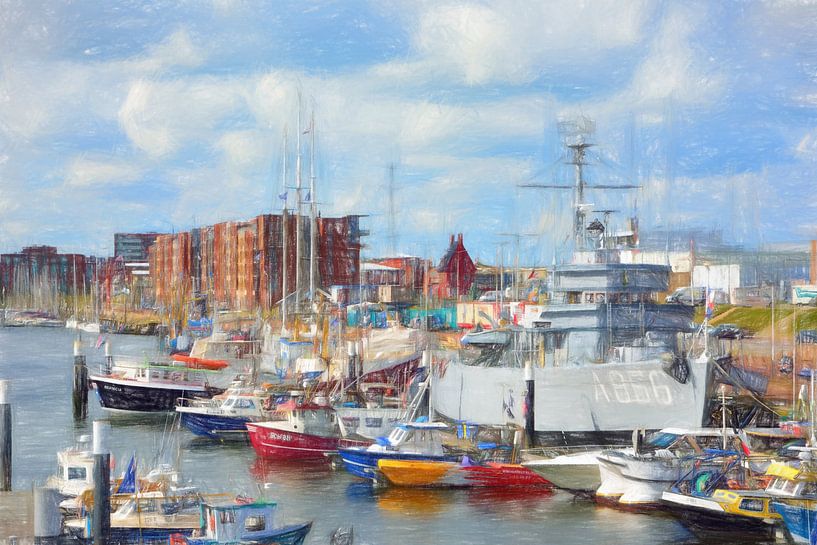 Hafen von Scheveningen von Lida Bruinen