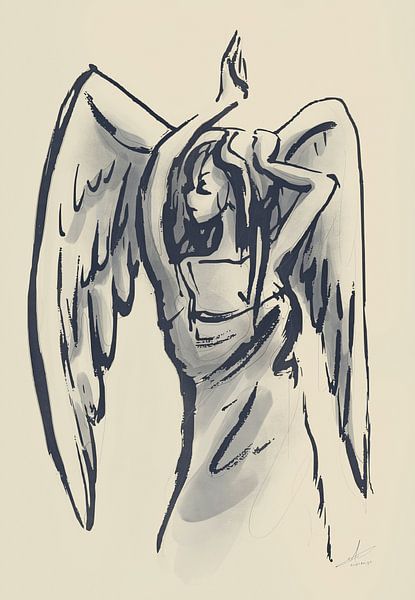 Ange en style minimaliste par Emiel de Lange