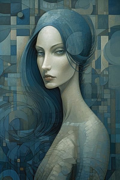 Women's portrait abstract by Bert Nijholt