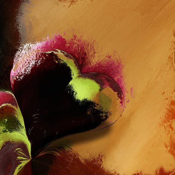 Heart wine red by Christine Bässler