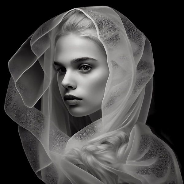 Femme entourée de soie par Bianca ter Riet