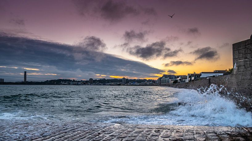 Sunset at Jersey Beach von Henry van Schijndel