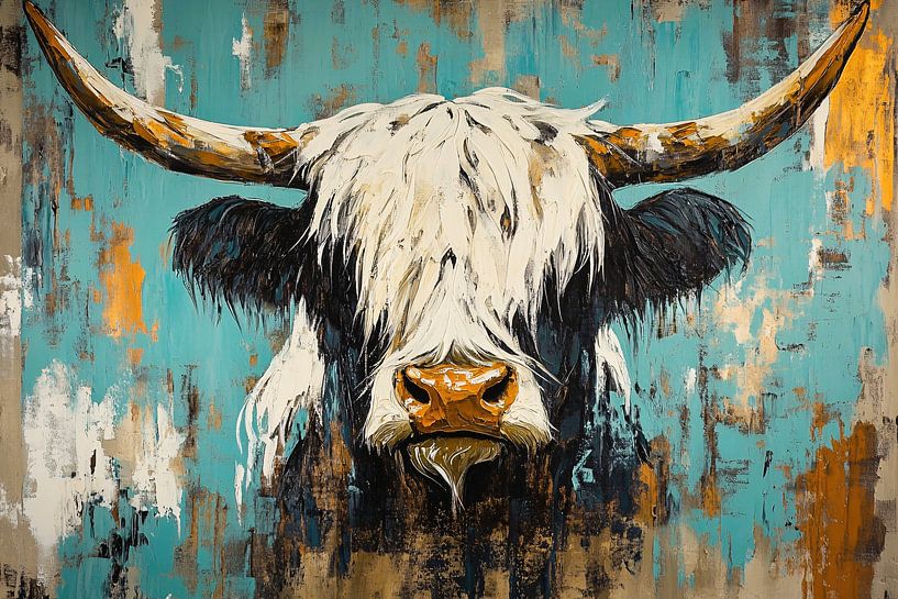 Scottish highlander in abstract style by Imperial Art House