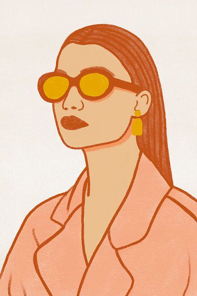 Portrait d'une femme avec des lunettes de soleil par Studio Miloa