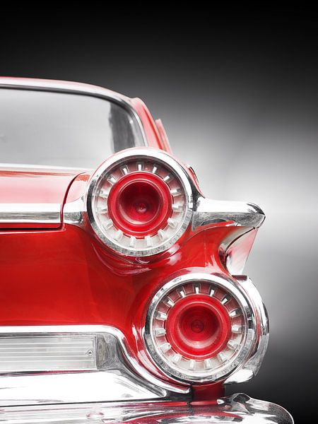 American classic car 1962 Vehicle rear abstract by Beate Gube