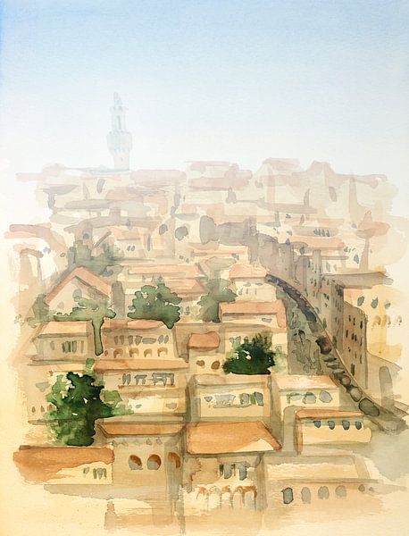 Vue de la ville de Toscane par Achim Prill