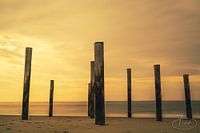 De glorie van de avond zon