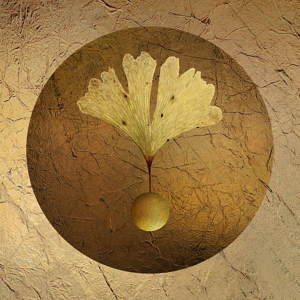 Ginkgo. Minimalismus. Blätter. von Alie Ekkelenkamp