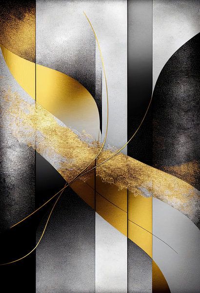 Abstract gold and black by Bert Nijholt