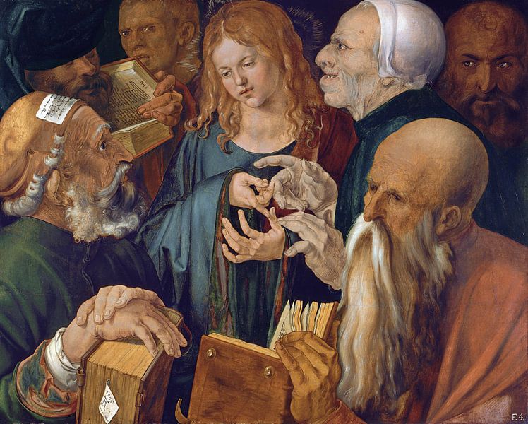 Albrecht Durer.Jesus between the doctors by 1000 Schilderijen