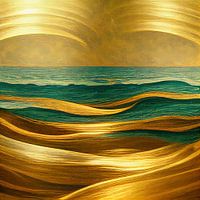 La mer dans le style de Gustav Klimt