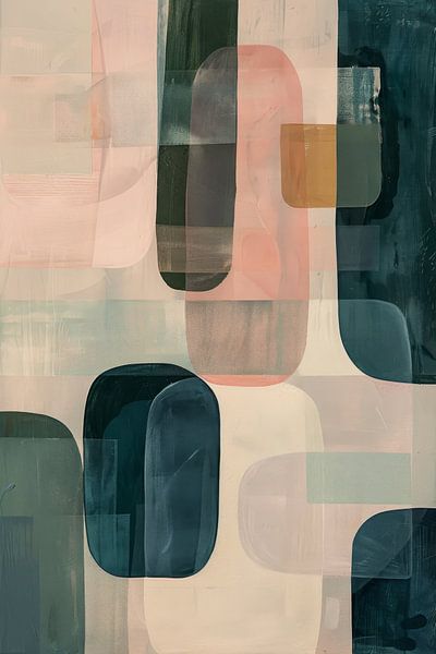 Une géométrie harmonieuse dans des tons doux par Poster Art Shop