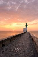 Le phare du Tréport au coucher du soleil - Magnifique Nornandie